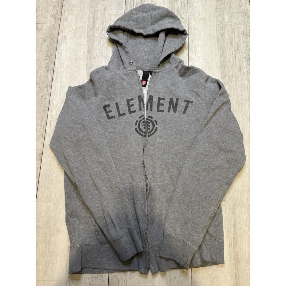 vintage element gray zip up hoodie No Zipper Size M Men‎